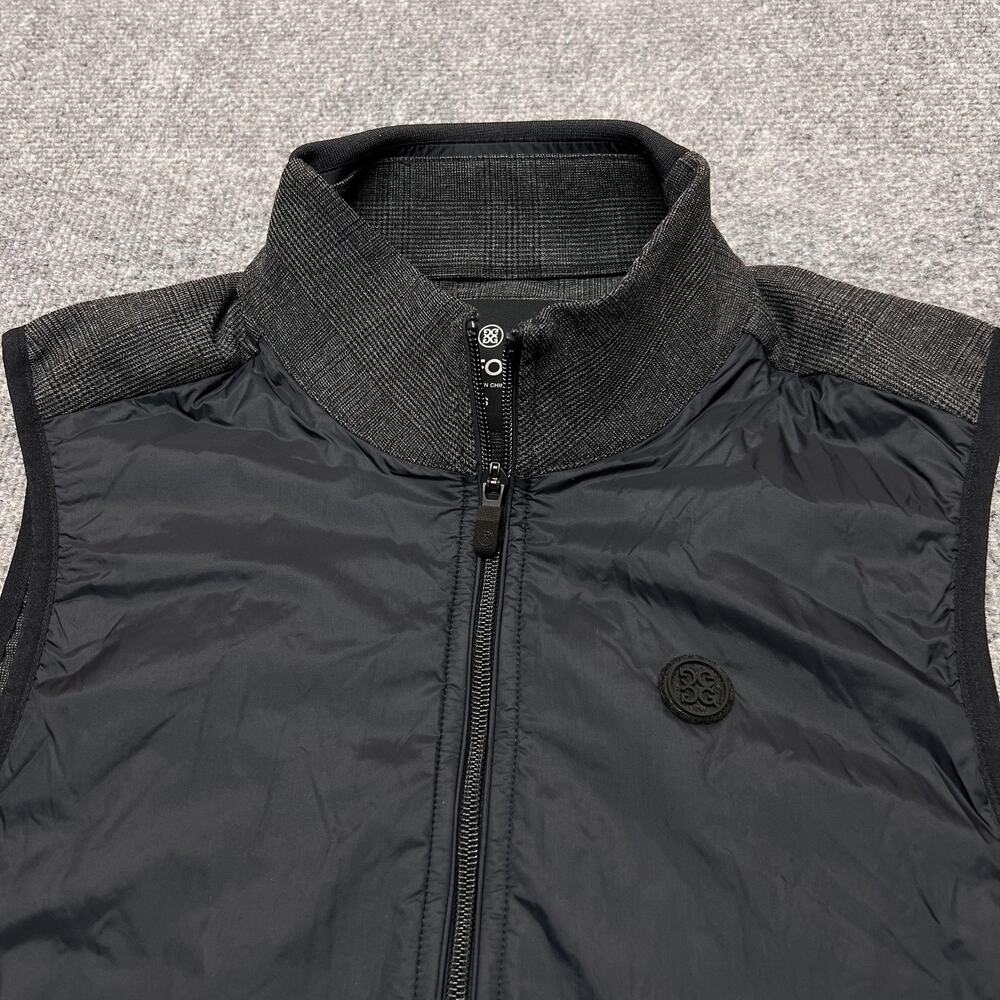 G/FORE Vest Mens Small Gray Quilted Tweed Full Zip Golf Padded Outdoor Lined - Picture 2 of 10